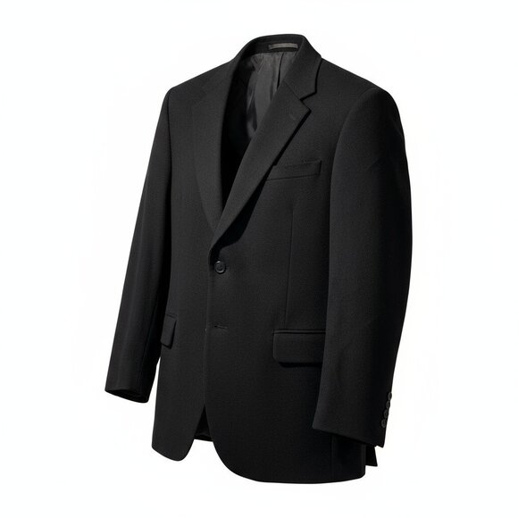 Holt Renfrew Mens Angora 40R Black Blazer - Picture 1 of 6